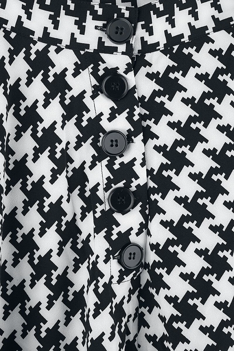 "Blake Skirt" Mittellanger Rock Schwarz/weiß Von Hell Bunny 5 "Blake Skirt" Mittellanger Rock Schwarz/weiß Von Hell Bunny – Bild 3