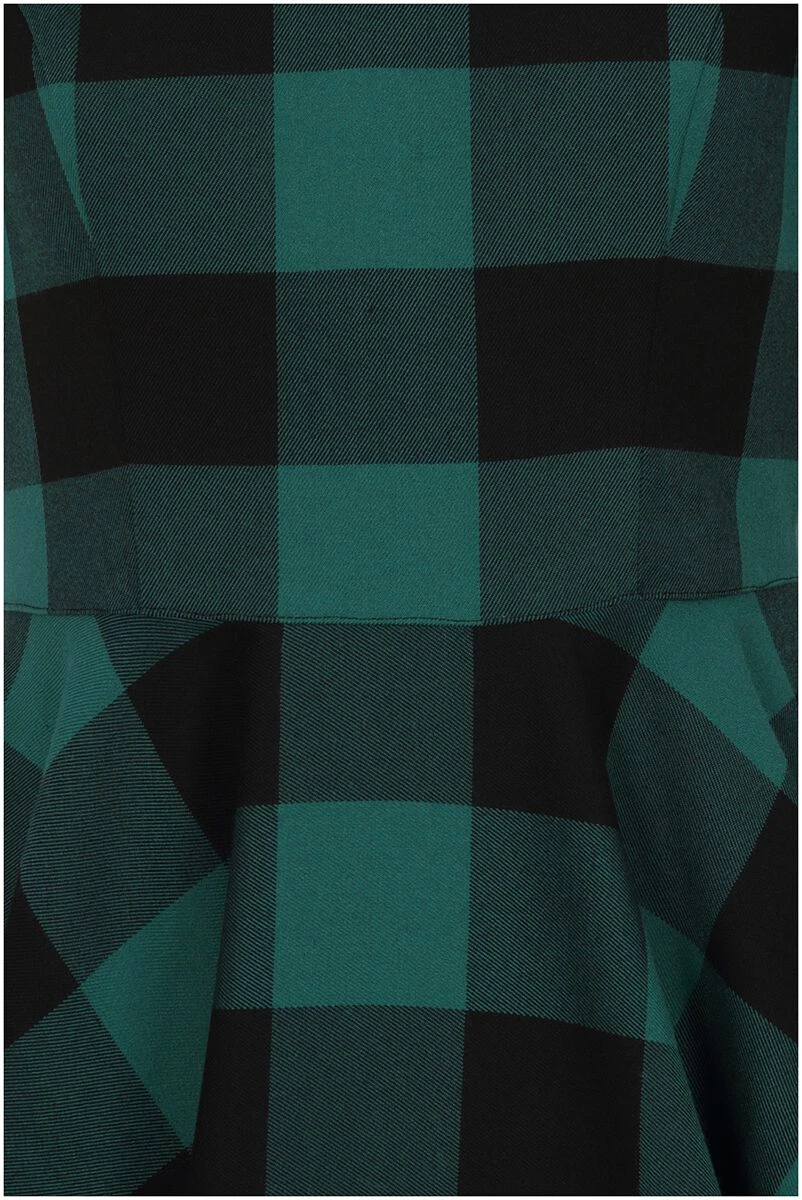 "Teen Spirit Mid Dress" Mittellanges Kleid Grün/schwarz Von Hell Bunny 5 "Teen Spirit Mid Dress" Mittellanges Kleid Grün/schwarz Von Hell Bunny – Bild 3