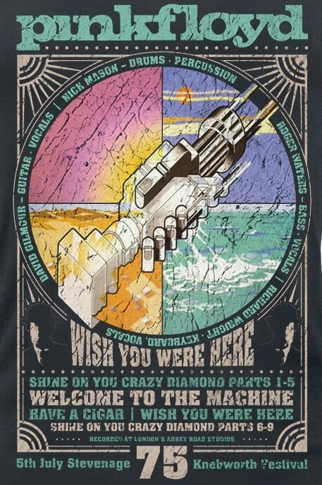 "Welcome To The Machine" Top Schwarz Von Pink Floyd 5 "Welcome To The Machine" Top Schwarz Von Pink Floyd – Bild 3