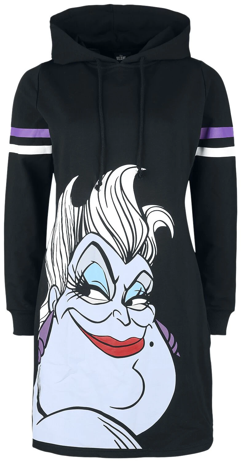 "Ursula" Mittellanges Kleid Schwarz Von Disney Villains 3 "Ursula" Mittellanges Kleid Schwarz Von Disney Villains