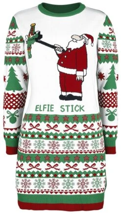 "Elfie Stick" Mittellanges Kleid Multicolor Von Ugly Christmas Sweater