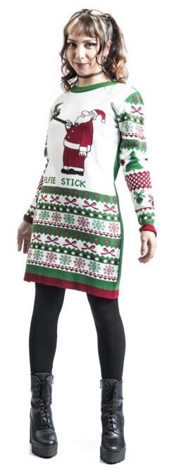 "Elfie Stick" Mittellanges Kleid Multicolor Von Ugly Christmas Sweater -Forbunrs Geschaft 506715wa
