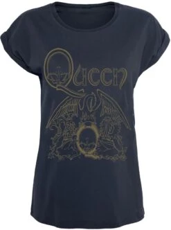 "Crest" T-Shirt Navy Von Queen