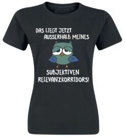 "Relevanzkorridor" T-Shirt Schwarz Von Tierisch