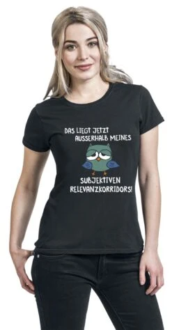 "Relevanzkorridor" T-Shirt Schwarz Von Tierisch -Forbunrs Geschaft 507519wa