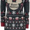 "Happy Holidays" Mittellanges Kleid Multicolor Von Mickey Mouse -Forbunrs Geschaft 508491a