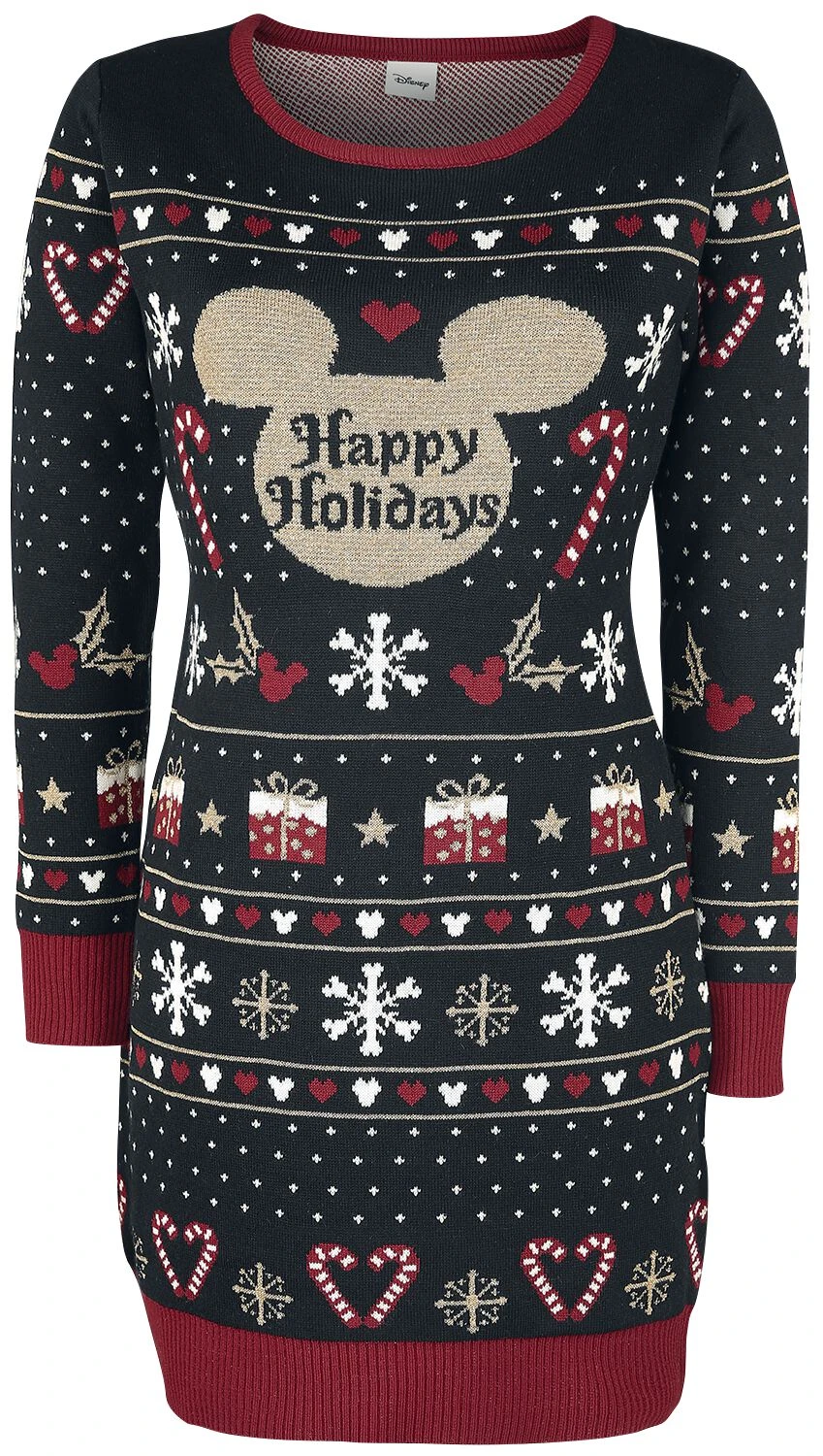 "Happy Holidays" Mittellanges Kleid Multicolor Von Mickey Mouse