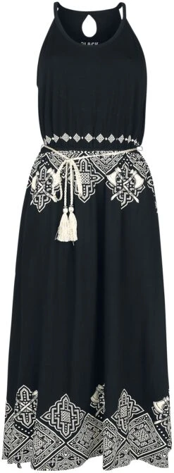 "Langes Kleid Mit Keltischen Ornamenten" Langes Kleid Schwarz Von Black Premium By EMP