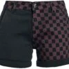 "Shorts Mit Karomuster" Short Schwarz Von Rock Rebel By EMP -Forbunrs Geschaft 512400a