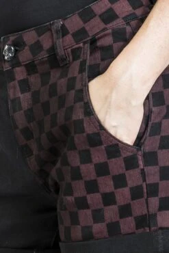 "Shorts Mit Karomuster" Short Schwarz Von Rock Rebel By EMP -Forbunrs Geschaft 512400d