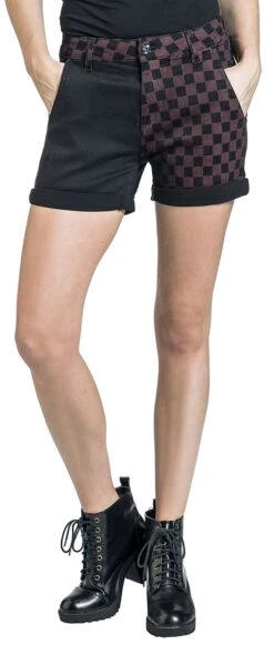 "Shorts Mit Karomuster" Short Schwarz Von Rock Rebel By EMP -Forbunrs Geschaft 512400wa