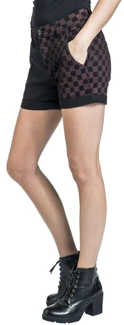 "Shorts Mit Karomuster" Short Schwarz Von Rock Rebel By EMP -Forbunrs Geschaft 512400wa2