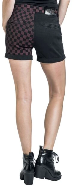 "Shorts Mit Karomuster" Short Schwarz Von Rock Rebel By EMP -Forbunrs Geschaft 512400wb