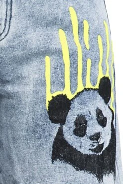 "Shorts Mit Panda-Bär Print" Short Hellblau Von RED By EMP -Forbunrs Geschaft 512454d