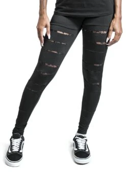 "Women´s Leggings With Cuts And Lace" Leggings Schwarz Von Rotterdamned -Forbunrs Geschaft 512771wa