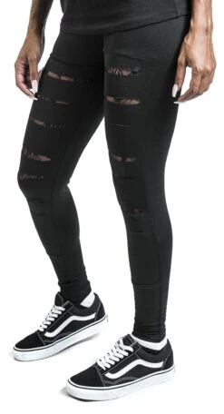 "Women´s Leggings With Cuts And Lace" Leggings Schwarz Von Rotterdamned -Forbunrs Geschaft 512771wa2