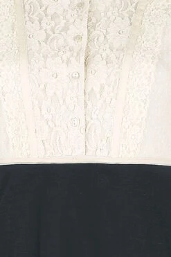 "Cappucine Lace Dress" Mittellanges Kleid Creme/schwarz Von Vive Maria -Forbunrs Geschaft 512938d