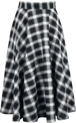"Sail Check Flare Skirt" Mittellanger Rock Multicolor Von Banned Retro