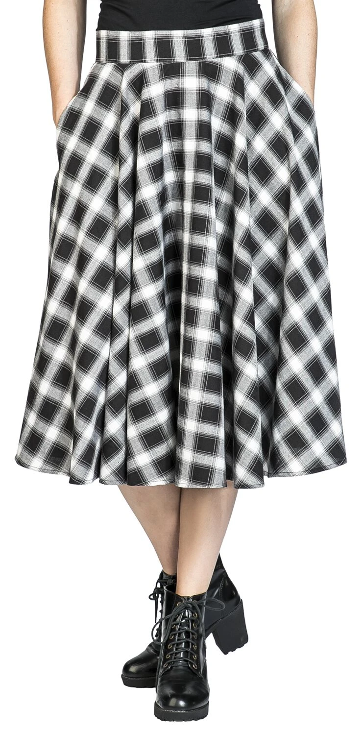 "Sail Check Flare Skirt" Mittellanger Rock Multicolor Von Banned Retro 6 "Sail Check Flare Skirt" Mittellanger Rock Multicolor Von Banned Retro – Bild 4