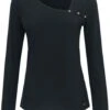 "Carla" Langarmshirt Schwarz Von Forplay