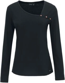 "Carla" Langarmshirt Schwarz Von Forplay