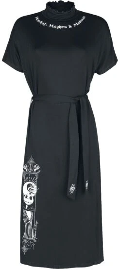 "Jack Skellington" Langes Kleid Schwarz Von The Nightmare Before Christmas