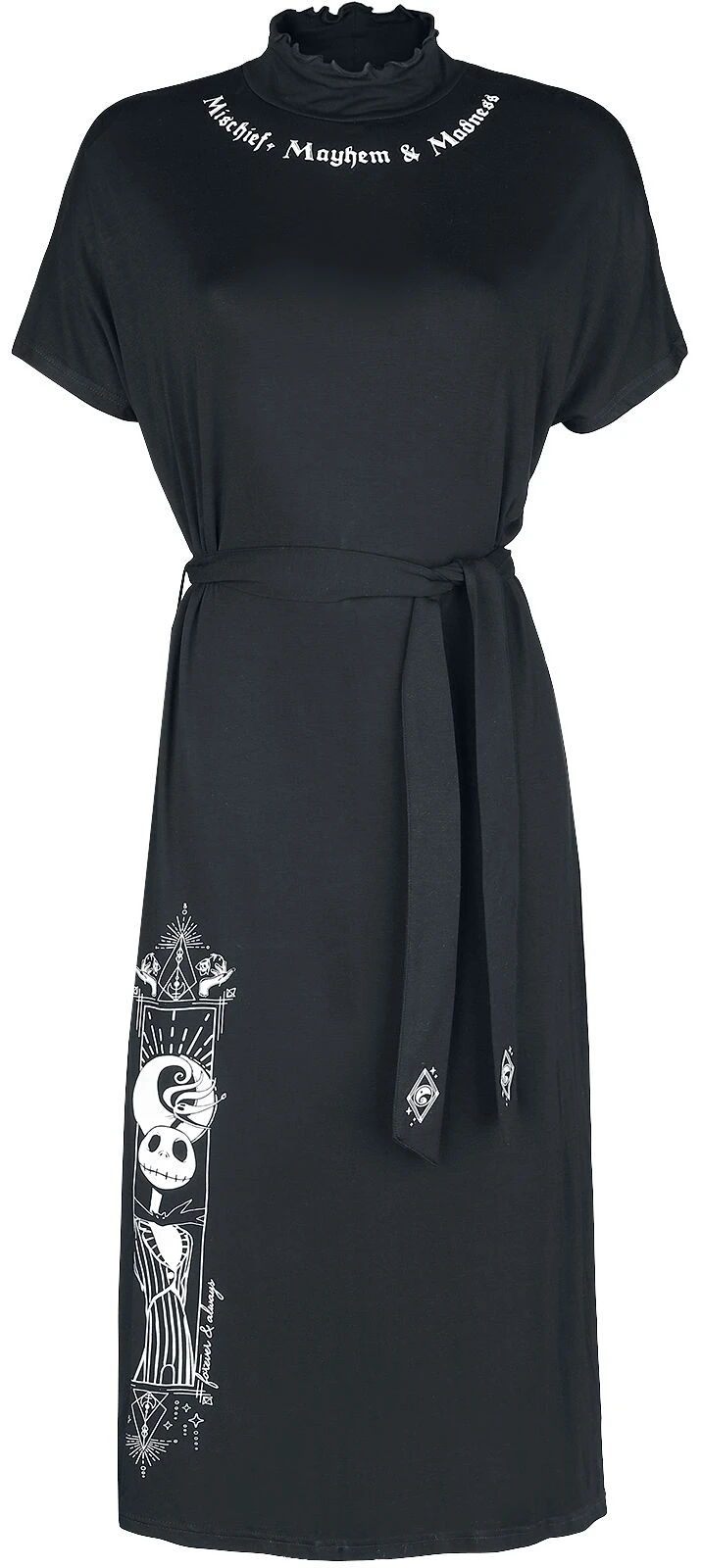 "Jack Skellington" Langes Kleid Schwarz Von The Nightmare Before Christmas 3 "Jack Skellington" Langes Kleid Schwarz Von The Nightmare Before Christmas