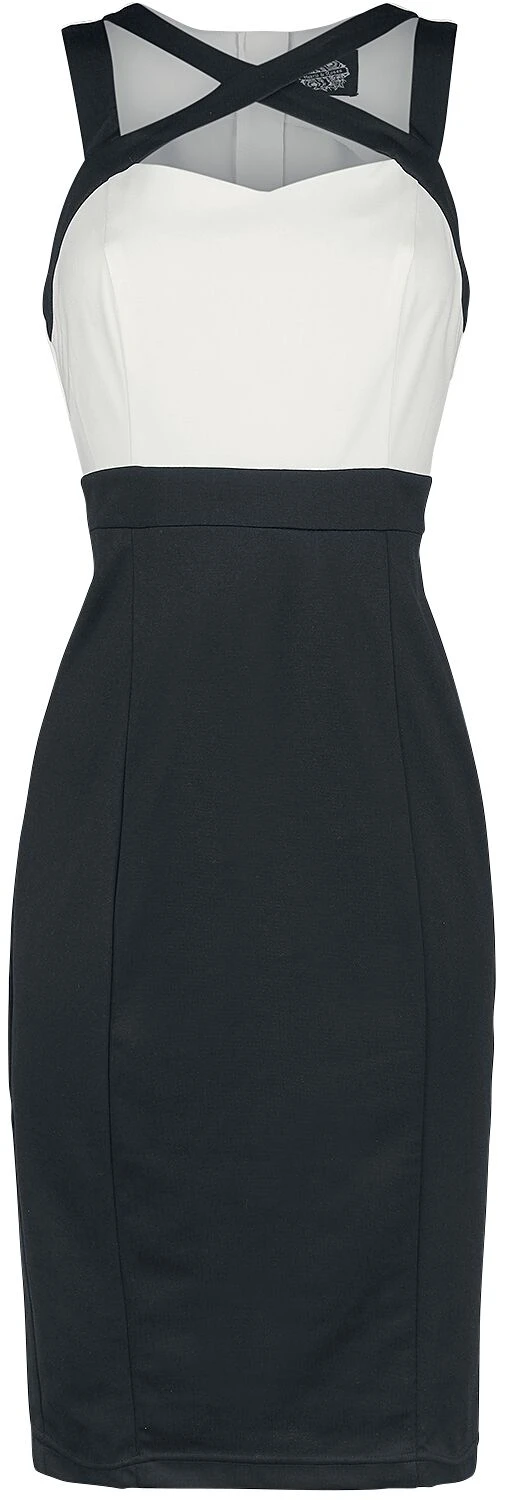 "Tamika Two Tone Wiggle Dress" Mittellanges Kleid Schwarz/weiß Von H&R London 3 "Tamika Two Tone Wiggle Dress" Mittellanges Kleid Schwarz/weiß Von H&R London
