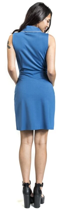 "Flower Button Dress" Kurzes Kleid Blau Von Voodoo Vixen -Forbunrs Geschaft 521393wb