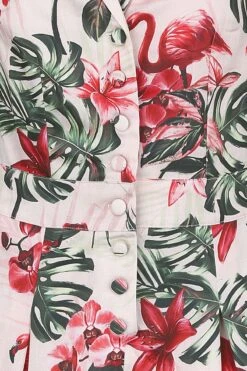 "Tropical Flamingo Print Button Up Playsuit" Jumpsuit Multicolor Von Voodoo Vixen 8 "Tropical Flamingo Print Button Up Playsuit" Jumpsuit Multicolor Von Voodoo Vixen -Forbunrs Geschaft 521464d