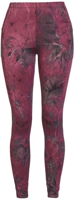 "Leggings Mit Batikmuster" Leggings Schwarz/rot Von RED By EMP