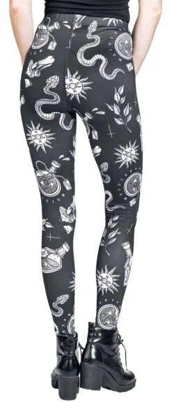"Leggings Mit Alloverprint" Leggings Schwarz Von Gothicana By EMP -Forbunrs Geschaft 521964wb