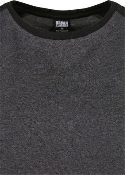 "Ladies Contrast Raglan Tee Dress" Kurzes Kleid Schwarz/grau Von Urban Classics -Forbunrs Geschaft 522099d