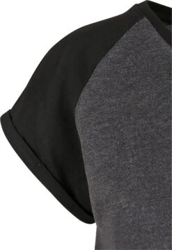 "Ladies Contrast Raglan Tee Dress" Kurzes Kleid Schwarz/grau Von Urban Classics -Forbunrs Geschaft 522099d2