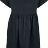 "Ladies Organic Empire Valance Tee Dress" Kurzes Kleid Schwarz Von Urban Classics -Forbunrs Geschaft 522128a