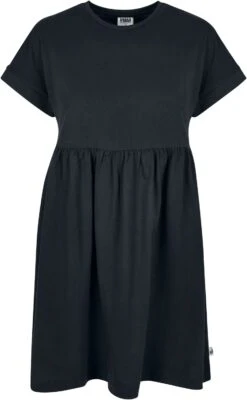 "Ladies Organic Empire Valance Tee Dress" Kurzes Kleid Schwarz Von Urban Classics