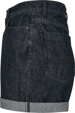 "Ladies High Waist Boyfriend Shorts" Hotpant Schwarz Von Urban Classics -Forbunrs Geschaft 522257c