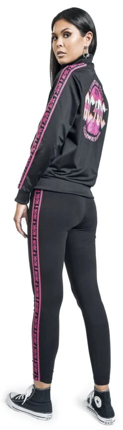 "Amplified Collection - Ladies Cotton Taped Yoga Leggings" Leggings Schwarz Von AC/DC -Forbunrs Geschaft 523665wb2