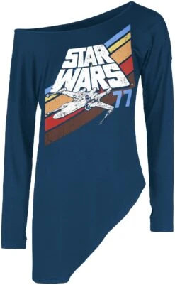 "Retro - 77" Langarmshirt Blau Von Star Wars