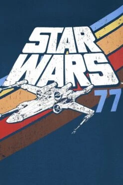 "Retro - 77" Langarmshirt Blau Von Star Wars -Forbunrs Geschaft 524383d