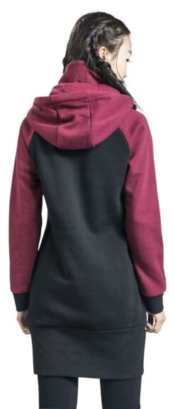 "Raglan- Kapuzenkleid" Kurzes Kleid Schwarz/dunkelrot Von RED By EMP -Forbunrs Geschaft 526037wb