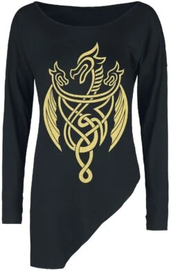 "House Of The Dragon - Three Headed Dragon" Langarmshirt Schwarz Von Game Of Thrones -Forbunrs Geschaft 526293c