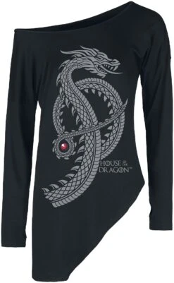 "House Of The Dragon - Fear The Dragon" Langarmshirt Schwarz Von Game Of Thrones