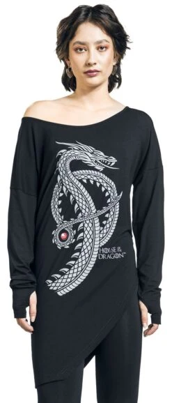 "House Of The Dragon - Fear The Dragon" Langarmshirt Schwarz Von Game Of Thrones 11 "House Of The Dragon - Fear The Dragon" Langarmshirt Schwarz Von Game Of Thrones -Forbunrs Geschaft 526295wa