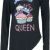 "Junk Food Queen" Langarmshirt Schwarz Von Sesamstraße -Forbunrs Geschaft 526298a