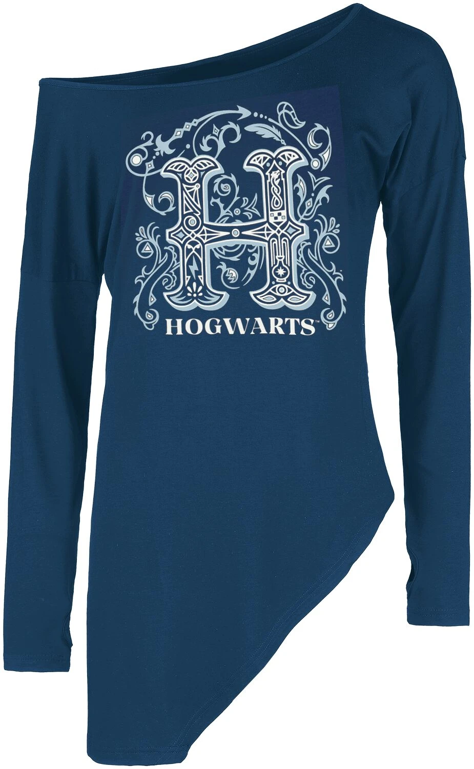 "Hogwarts" Langarmshirt Blau Von Harry Potter 3 "Hogwarts" Langarmshirt Blau Von Harry Potter