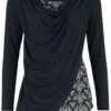 "Gothicana X Anne Stokes - Longsleeve Im Doublelayer Look" Langarmshirt Schwarz Von Gothicana By EMP -Forbunrs Geschaft 526332a