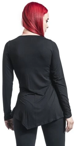 "Gothicana X Anne Stokes - Longsleeve Im Doublelayer Look" Langarmshirt Schwarz Von Gothicana By EMP -Forbunrs Geschaft 526332wb