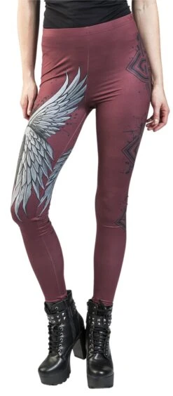 "Leggings Mit Rabenprint" Leggings Rot Von Black Premium By EMP -Forbunrs Geschaft 526631wa
