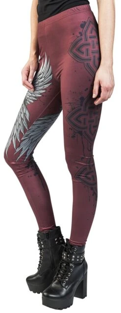 "Leggings Mit Rabenprint" Leggings Rot Von Black Premium By EMP -Forbunrs Geschaft 526631wa2